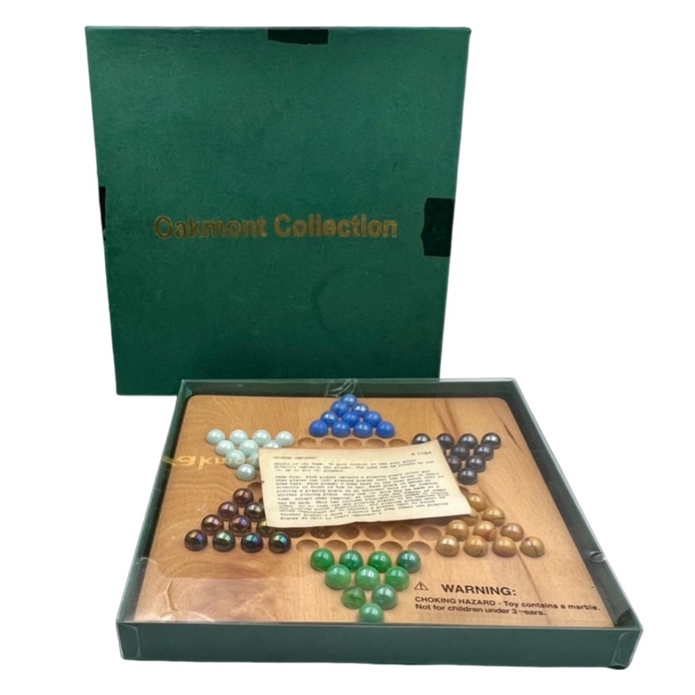 Chinese Checkers Oakmont Collection Birch Board Vintage 2000